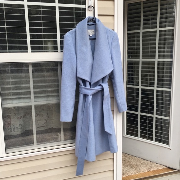 Cole Haan slick wool wrap coat - Picture 7 of 8